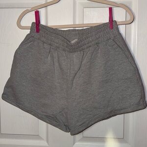 MESHKI grey sweat shorts